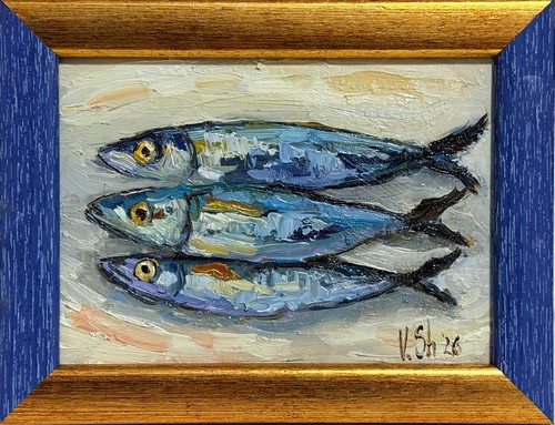 Quadro olio sardina originale
