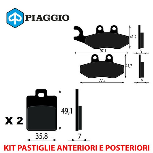 Kit pastiglie freno anteriori - kit,