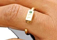 ?ANELLO UNICO St Andrés SEMAFORO ORO 18 kt 750 Smeraldo & Rubino naturali?