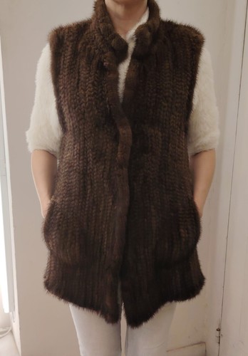 Gilet tricot visone - gilet,