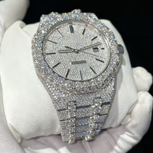 Iced out orologio moissanite - iced,