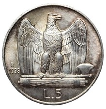 Regno D'Italia - 5 Lire 1928