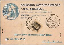 1940 Consorzio Motopeschereccio ALTO ADRIATICO Venezia Cartolina pubblicitaria