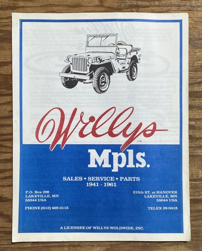 Vecchio mpls willys vintage - willys,