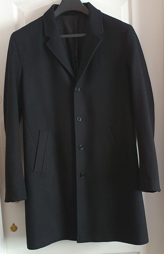 Sisley cappotto uomo nero - cappotto,