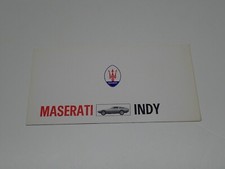 MASERATI INDY BROCHURE DEPLIANT PROSPEKT (P18)