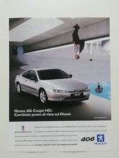 Clipping Pubblicità Advertising 2001 PEUGEOT 406 COUPÉ HDI PININFARINA