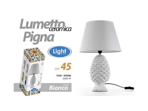 Lampada pigna bianca - pigna, in
