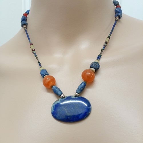 Collana vintage lapislazzuli - collana,