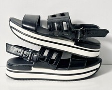 HOGAN Sandali donna neri in