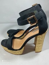 Sandali Zeppe SCHUTZ Donna Neri e filamenti oro