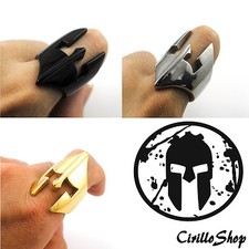 ANELLO ACCIAIO ELMO GUERRIERO
