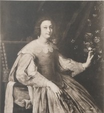 Antica stampa del 1910 (1900 - XX secolo) - Scuola Fiamminga – Ritratto di donna