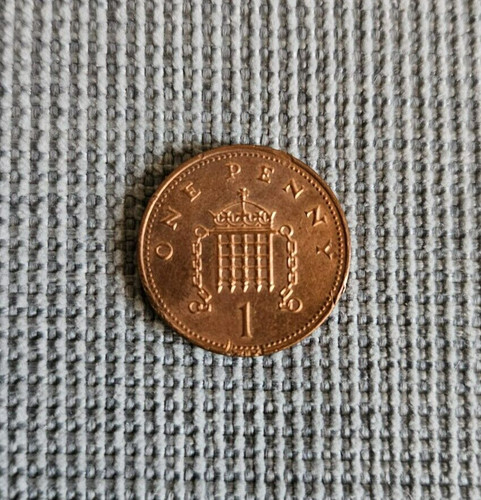 Moneta one penny inglese - one, 1