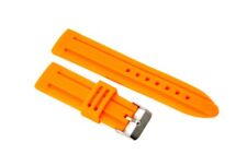 Cinturino in gomma arancione per orologio ansa 28mm tipo panerai silicone cauccù