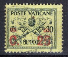 VATICANO PIO XI 1931 STEMMA GIALLINO 25 C. SU 30 C. N.14 US.