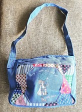 Borsa a tracolla Holly Hobby vintage saluti americani patchwork e blu