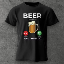 T-shirt uomo birra che chiama