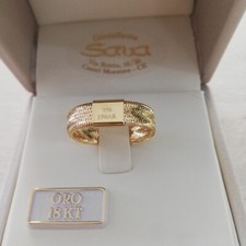 Anello Elastico a Molla Donna Uomo in Oro Giallo 750 18 kt  Regolabile Nuovo