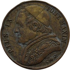 Vaticano 1878 Pio IX, bronzo