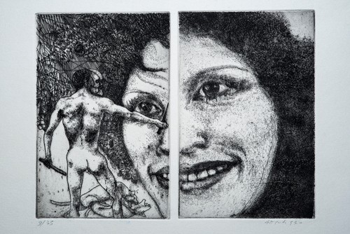 Ugo attardi litografia - ugo,