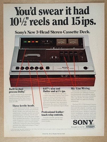 Sony 177sd cassette deck - sony, tc-177sd