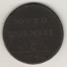 REGNO DI NAPOLI FERDINANDO IV 8 TORNESI 1796 #ANT