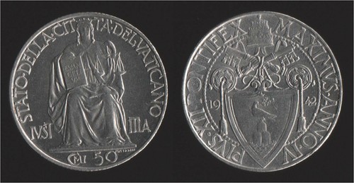 Vaticano centesimi 1942 - centesimi,