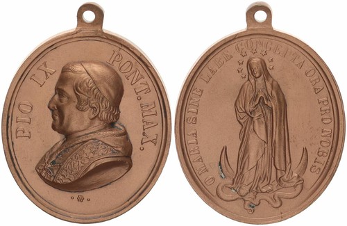 Medaglia del vaticano pio - medaglia, ix