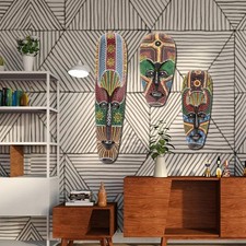 Maschera tailandese in legno maschera dipinta a mano decorazione da parete