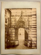 Siena Porta Grande Cattedrale Duomo foto albumina originale fine XIX sec.