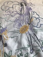 Federa Per Cuscino Da Salotto Poltrona Ricami A Mano Soggetto Cuori & Cupido