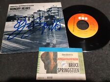 bruce Springsteen autograph vinyl 7' HUNGRY HEART signed live ticket concert 92