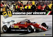 1980ca * Manifesto Poster Originale "Agip e Ferrari - Insieme per Vincere " Ital