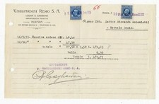 Fattura Novara Legna e Carbone Gagliardini Remo S.A. 1935 QX1589