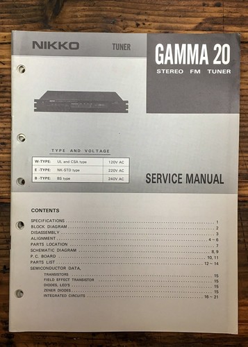 Nikko gamma sintonizzatore - gamma, 20