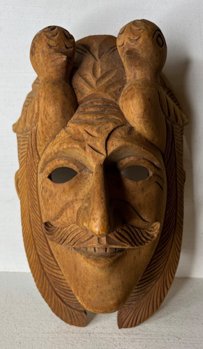 Maschera maya vintage legno - maya, in