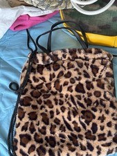 Borsa Borse Zaino Peloso Maculato Animalier Nuovo Tasche Interne