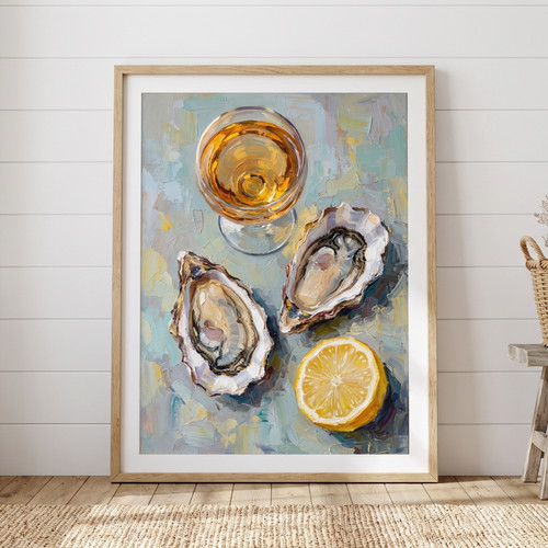 Poster ostriche vino - poster, e