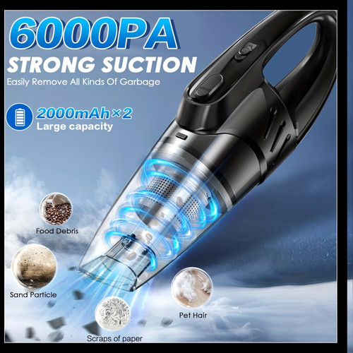 Aspirapolvere auto rosa 6000pa - aspirapolvere,