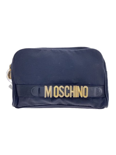 Moschino pouch canvas black - moschino,