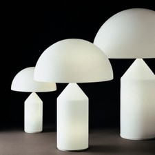 Oluce Atollo Vetro - Lampada da tavolo design Vico Magistretti 1977