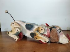 Snoopy Cane In Legno Con Corda Giocattolo Vintage Della Fisher Price Toys 181