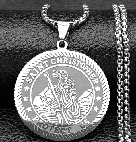 Collana uomo medaglia san - collana,