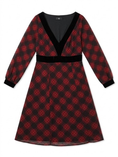 Women red plaid midi - f&f,
