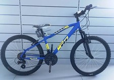 BICICLETTA ALPINA FLIP MOUNTAIN BIKE MTB 24" ACCIAIO 21V ANTERIORE BLU RAGAZZO
