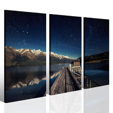 Stampa su tela Molo di notte