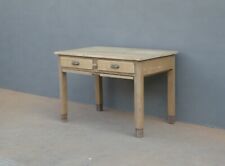 Tavolo rettangolare da cucina con mattarello, cassetti e assi frontali, anni '50