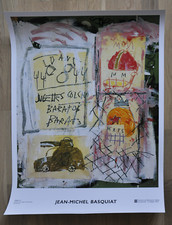 JEAN MICHEL BASQUIAT originale raro poster mostra graffiti urbani Roma Italia