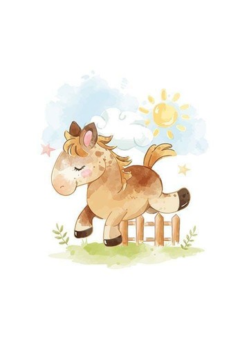 Stampa pony animali poster - ,
